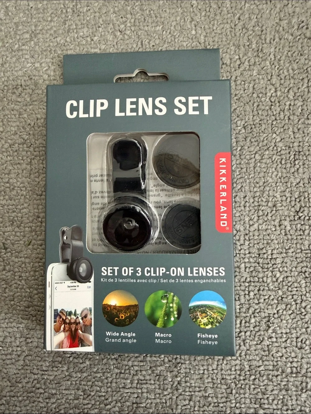 Kikkerland Black Clip Lens Set with Multiple Lenses